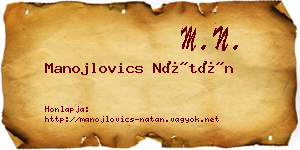 Manojlovics Nátán névjegykártya